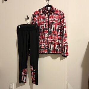 Stylish Women's Black and Pink Activewear Set